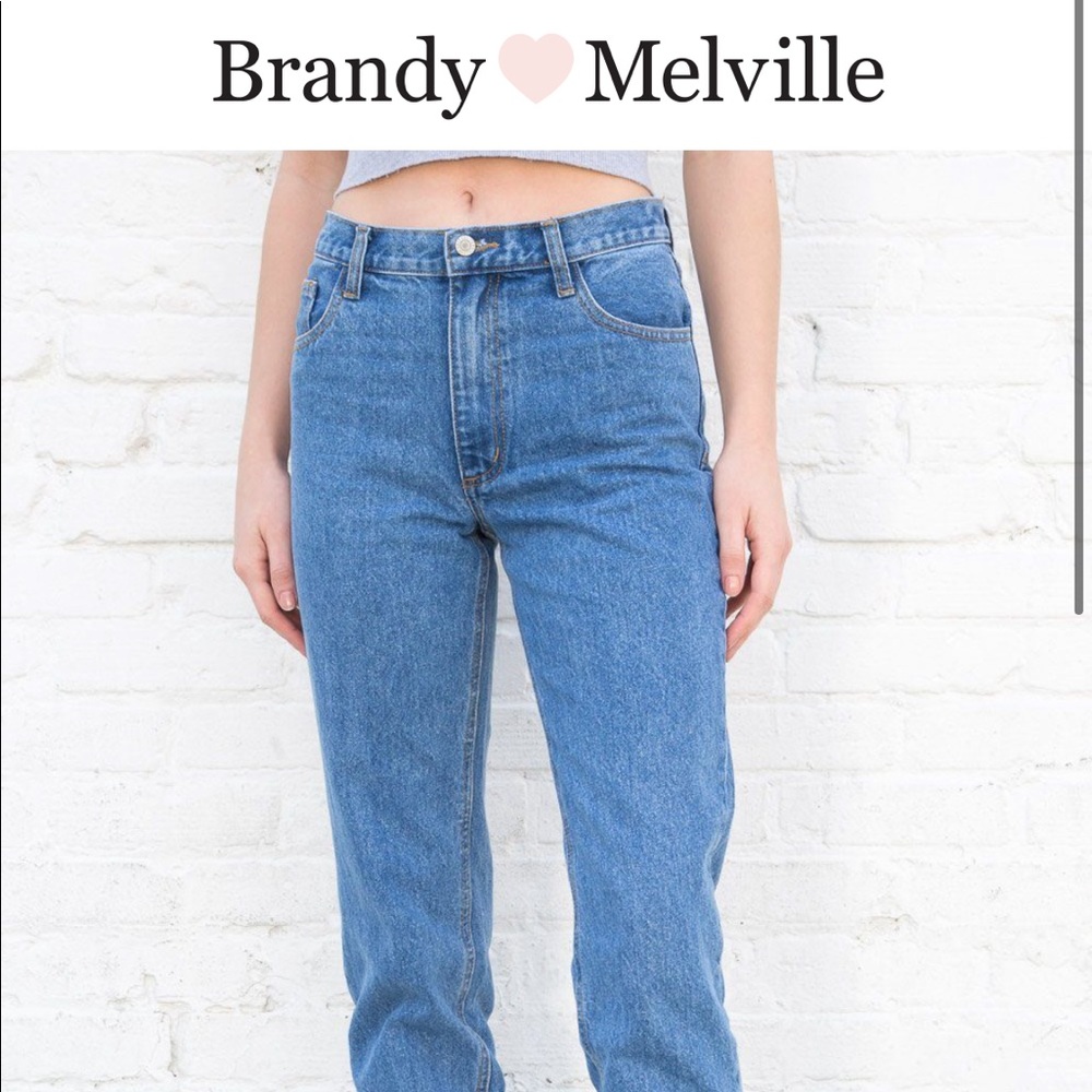CARLY LIGHT WASH JEANS brandy melville